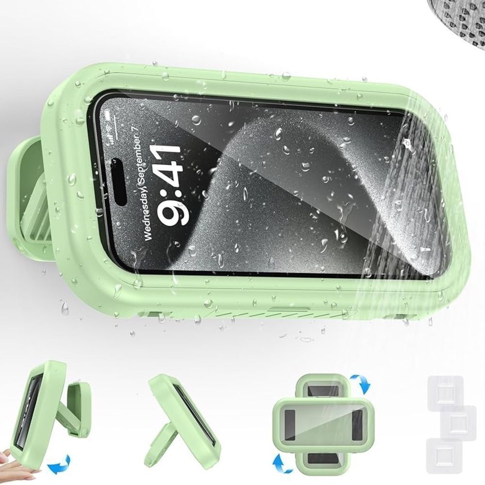 Brand New Green Waterproof Bathroom Phone Wall Mount Holder"**